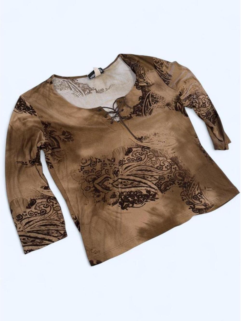Fashion Bug Women's Brown and Tan Blous